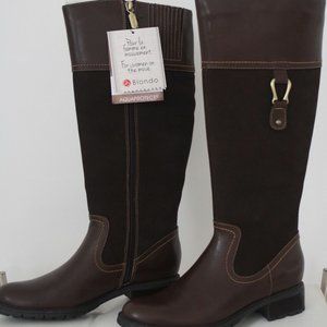 Brown Leather Riding Boots BLONDO , Size: 5.5 N